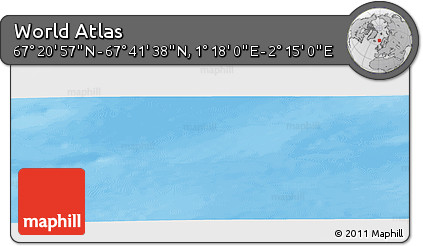 Physical Panoramic Map of the Area around 67° 31' 18" N, 1° 46' 29" E