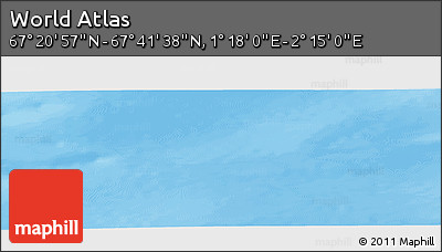 Physical Panoramic Map of the Area around 67° 31' 18" N, 1° 46' 29" E