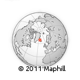 Outline Map of the Area around 67° 31' 18" N, 22° 52' 30" W, rectangular outline
