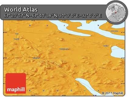 Political Map of the Area around 67° 31' 18" N, 31° 31' 29" E