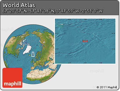 Satellite Location Map of the Area around 67° 31' 18" N, 3° 19' 30" W