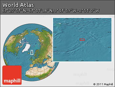 Satellite Location Map of the Area around 67° 31' 18" N, 3° 19' 30" W