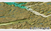 Satellite 3D Map of the area around 67° 31' 18" N, 50° 55' 29" W