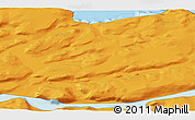 Political 3D Map of the area around 67° 31' 18" N, 51° 46' 29" W
