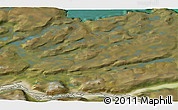 Satellite 3D Map of the area around 67° 31' 18" N, 51° 46' 29" W