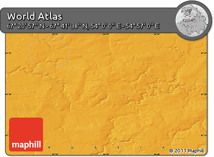 Political Map of the Area around 67° 31' 18" N, 54° 28' 30" E