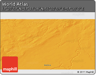 Political 3D Map of the Area around 67° 31' 18" N, 57° 1' 29" E