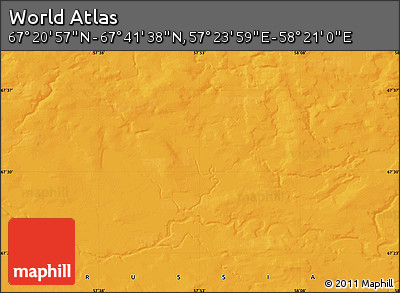 Political Map of the Area around 67° 31' 18" N, 57° 52' 30" E