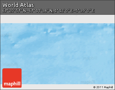 Physical 3D Map of the Area around 67° 31' 18" N, 5° 10' 30" E