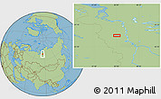 Savanna Style Location Map of the area around 67° 31' 18" N, 85° 4' 29" E