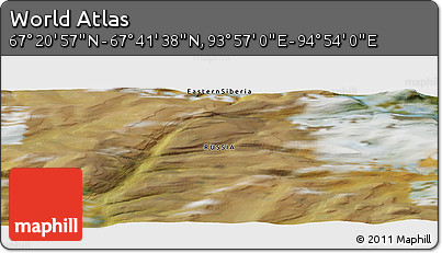 Satellite Panoramic Map of the Area around 67° 31' 18" N, 94° 25' 30" E