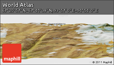 Satellite Panoramic Map of the Area around 67° 31' 18" N, 94° 25' 30" E