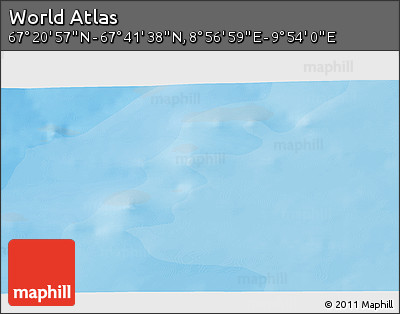 Political 3D Map of the Area around 67° 31' 18" N, 9° 25' 30" E