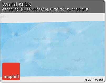 Political 3D Map of the Area around 67° 31' 18" N, 9° 25' 30" E