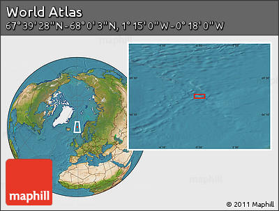 Satellite Location Map of the Area around 67° 49' 45" N, 0° 46' 30" W