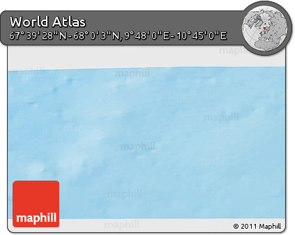 Physical 3D Map of the Area around 67° 49' 45" N, 10° 16' 30" E