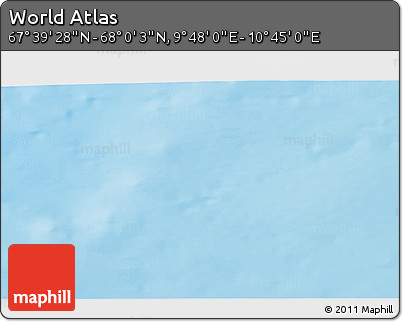 Physical 3D Map of the Area around 67° 49' 45" N, 10° 16' 30" E