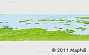 Physical Panoramic Map of Kugluktuk