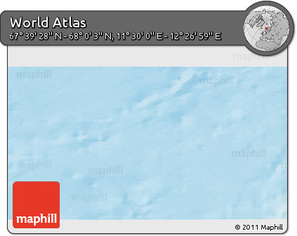 Physical 3D Map of the Area around 67° 49' 45" N, 11° 58' 29" E