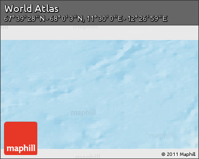 Physical 3D Map of the Area around 67° 49' 45" N, 11° 58' 29" E