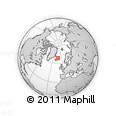 Outline Map of the Area around 67° 49' 45" N, 13° 31' 30" W, rectangular outline