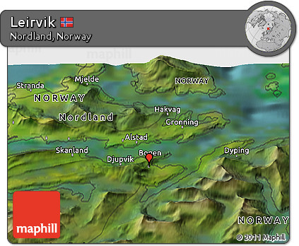 Satellite 3D Map of Leirvik