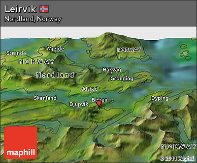 Satellite 3D Map of Leirvik