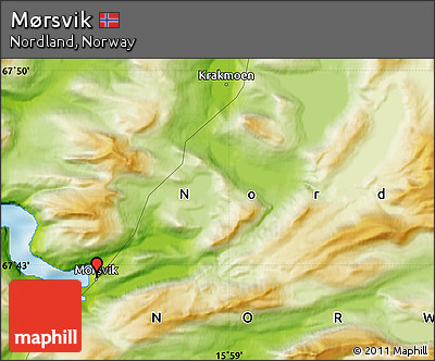 Physical Map of Mørsvik