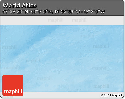 Physical 3D Map of the Area around 67° 49' 45" N, 19° 28' 30" W