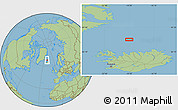 Savanna Style Location Map of the area around 67° 49' 45" N, 19° 28' 30" W