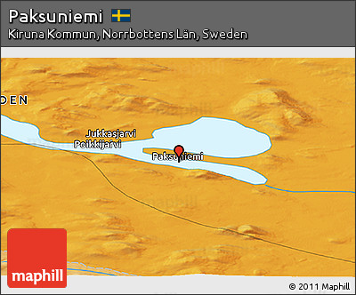 Political Panoramic Map of Paksuniemi