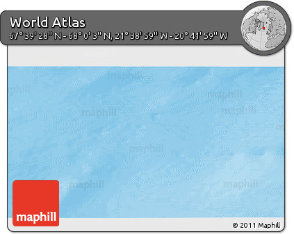 Shaded Relief 3D Map of the Area around 67° 49' 45" N, 21° 10' 29" W