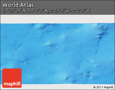 Physical 3D Map of the Area around 67° 49' 45" N, 2° 28' 30" W