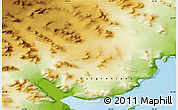 Physical Map of the area around 67° 49' 45" N, 33° 4' 30" W