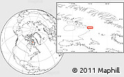 Blank Location Map of the area around 67° 49' 45" N, 72° 10' 30" W