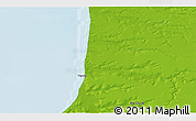 Physical 3D Map of the area around 67° 49' 45" N, 74° 52' 30" E