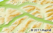 Physical Map of the area around 67° 49' 45" N, 92° 43' 29" E