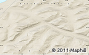 Shaded Relief Map of the area around 67° 49' 45" N, 92° 43' 29" E