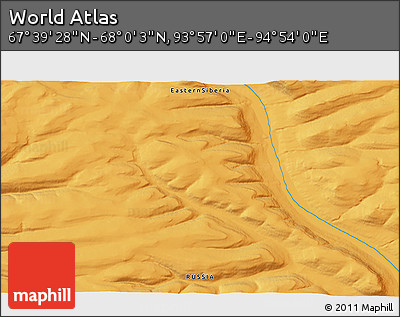 Political 3D Map of the Area around 67° 49' 45" N, 94° 25' 30" E
