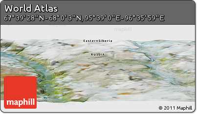 Satellite Panoramic Map of the Area around 67° 49' 45" N, 96° 7' 30" E