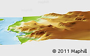 Physical Panoramic Map of the area around 67° 0' 16" S, 66° 13' 29" W