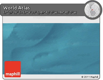 Satellite 3D Map of the Area around 67° 18' 54" S, 49° 13' 30" W