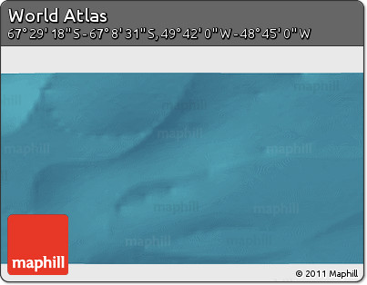 Satellite 3D Map of the Area around 67° 18' 54" S, 49° 13' 30" W