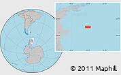 Gray Location Map of the area around 67° 37' 27" S, 55° 10' 29" W