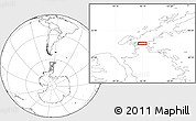 Blank Location Map of the area around 67° 37' 27" S, 66° 13' 29" W