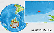 Physical Location Map of the area around 67° 55' 52" S, 79° 49' 29" W