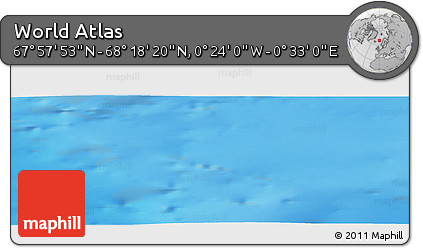 Physical Panoramic Map of the Area around 68° 8' 7" N, 0° 4' 30" E