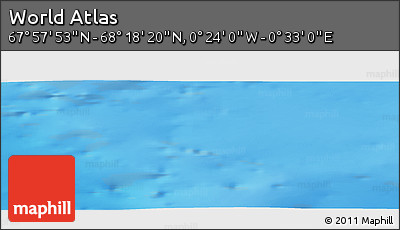 Physical Panoramic Map of the Area around 68° 8' 7" N, 0° 4' 30" E