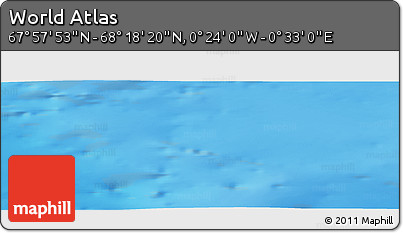 Physical Panoramic Map of the Area around 68° 8' 7" N, 0° 4' 30" E