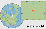 Savanna Style Location Map of the area around 68° 8' 7" N, 100° 22' 30" E